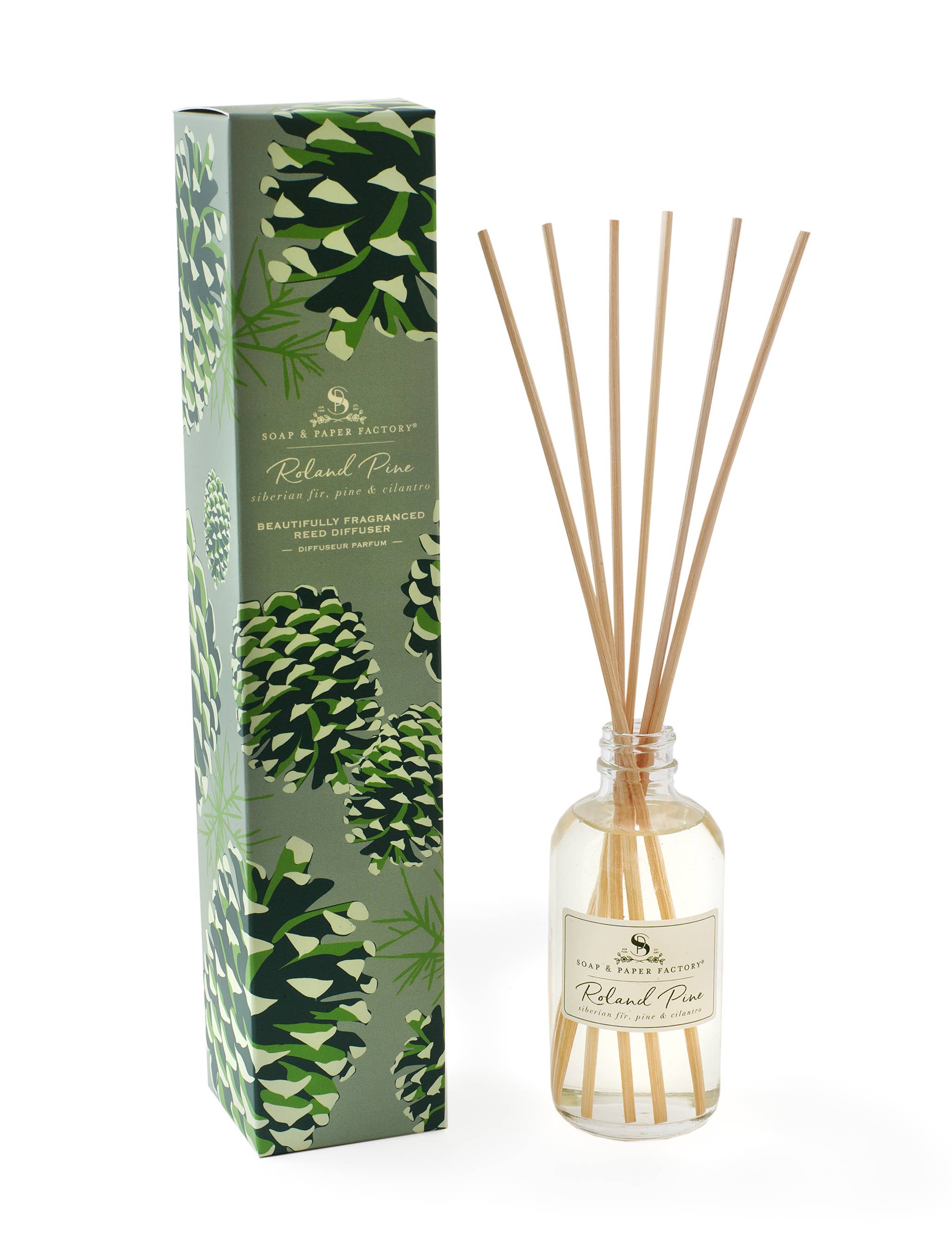 Roland Pine Reed Diffuser on a white background at Addison West