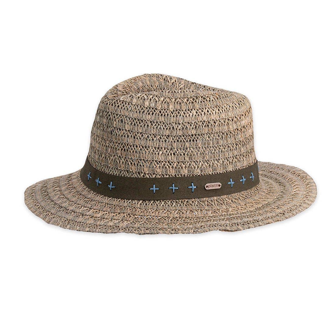 Dune Sun Hat in Olive on white background at the Addison West.