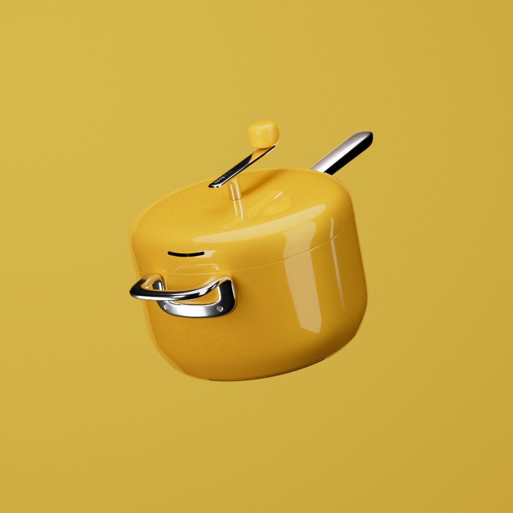 The Popsmith Popper in Butter on a yellow background at Addison West