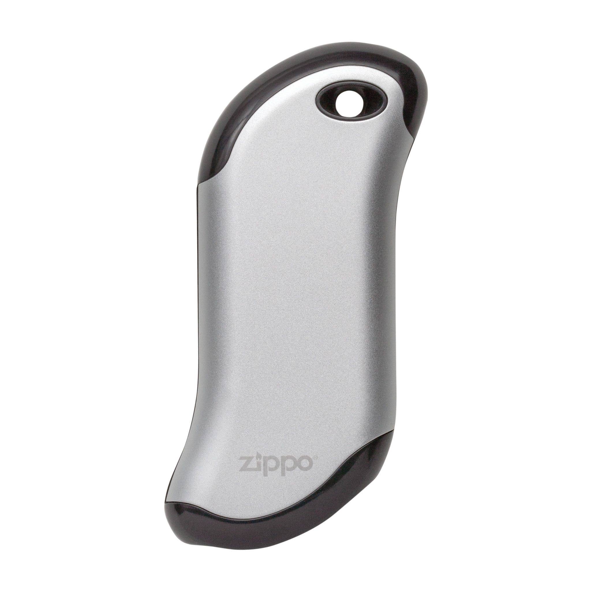 Zippo HeatBank 9s Rechargeable Hand Warmer in Silver on a white background at Addison West