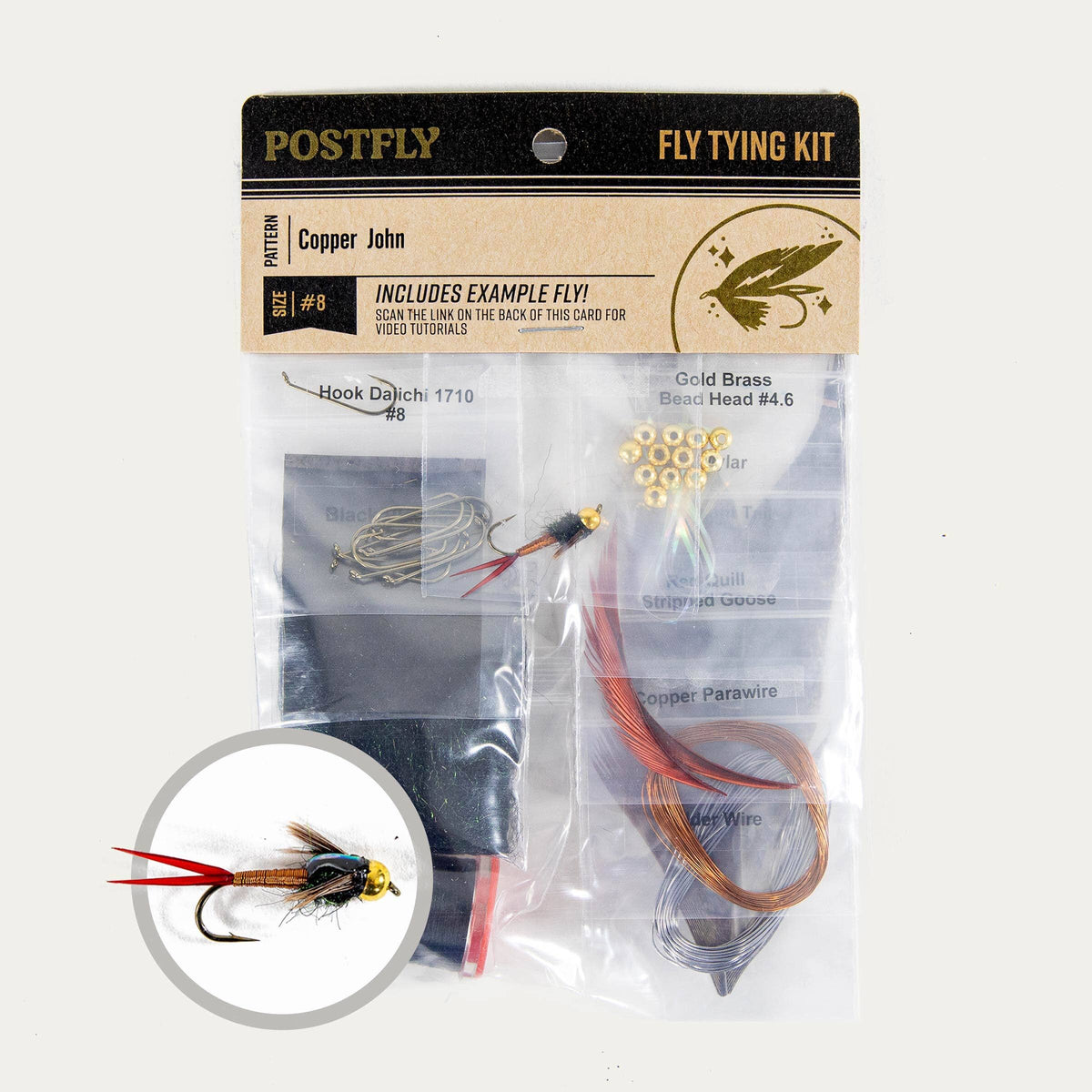 Trout Fly Tying Kit on a white background at Addison West