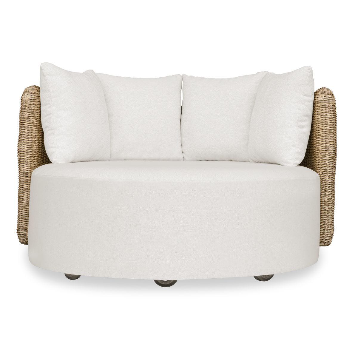 Sunhaven Outdoor Swivel Day Bed on a white background at Addison West