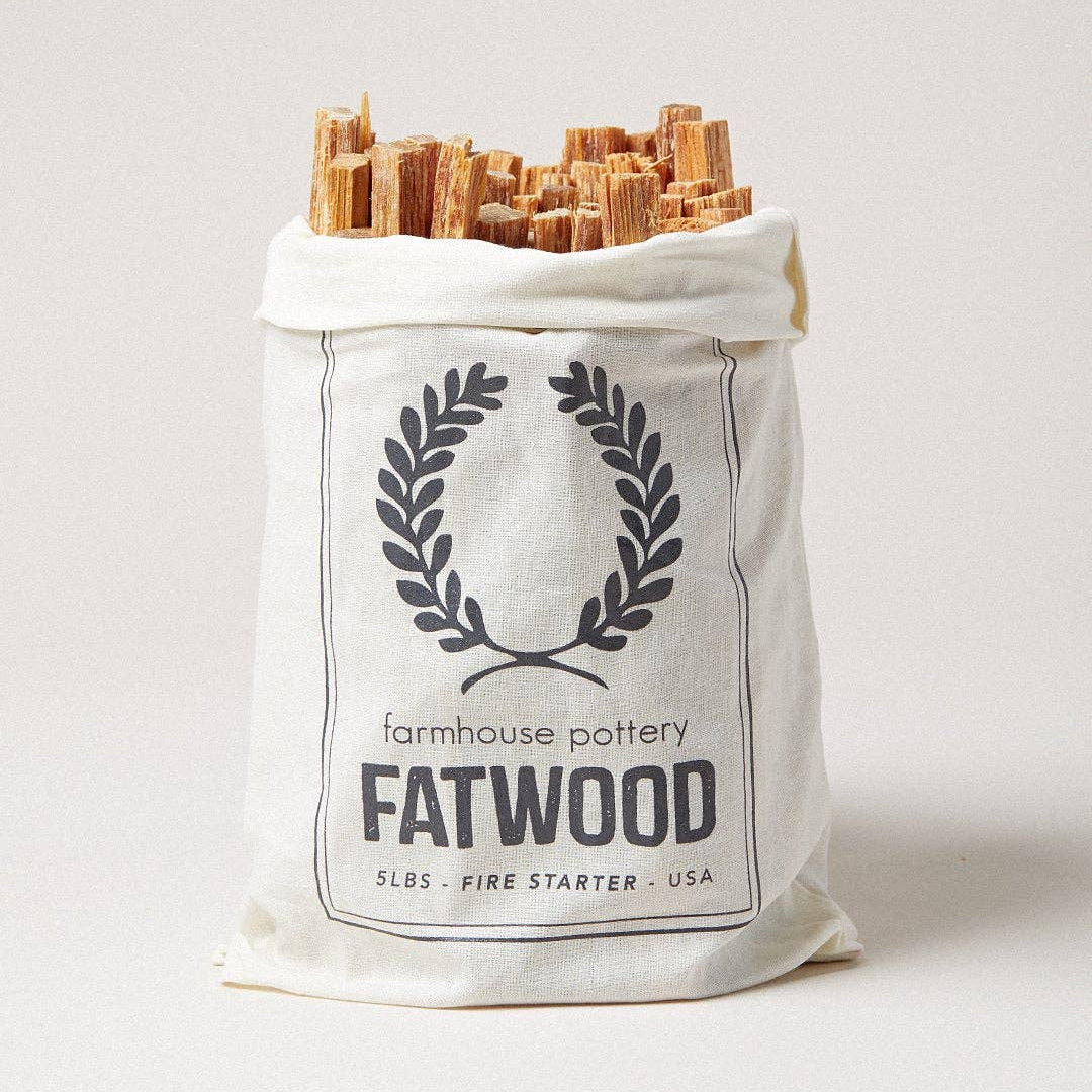 Farmhouse Pottery Fatwood Fire Starter on a white background at Addison West