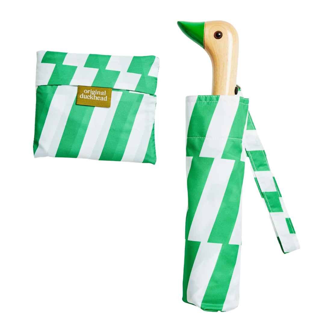 Original Duckhead Kelly Bars Eco-Friendly Umbrella on a white background at Addison West