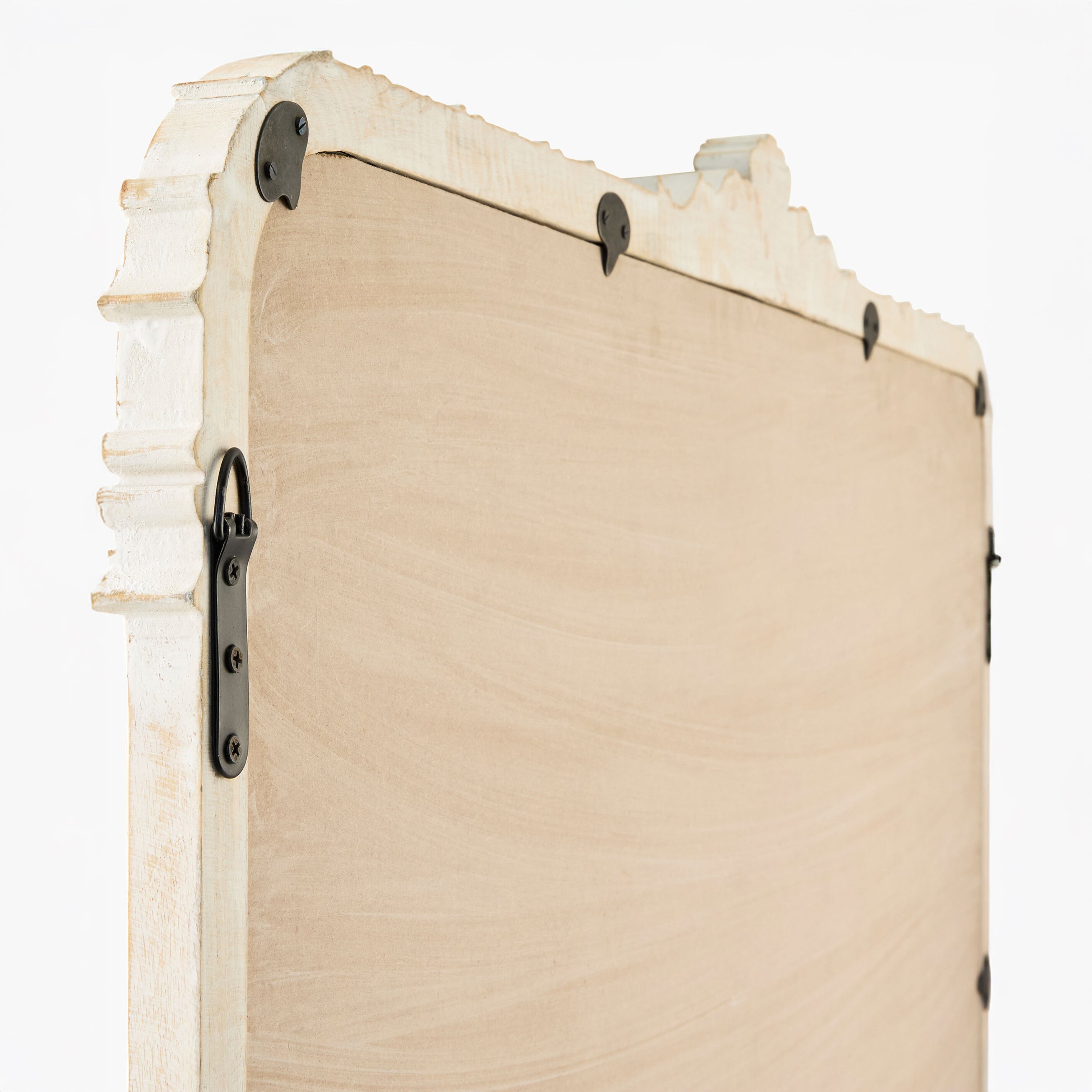 Back of Aaliyah Mantel Mirror on a white background at Addison West