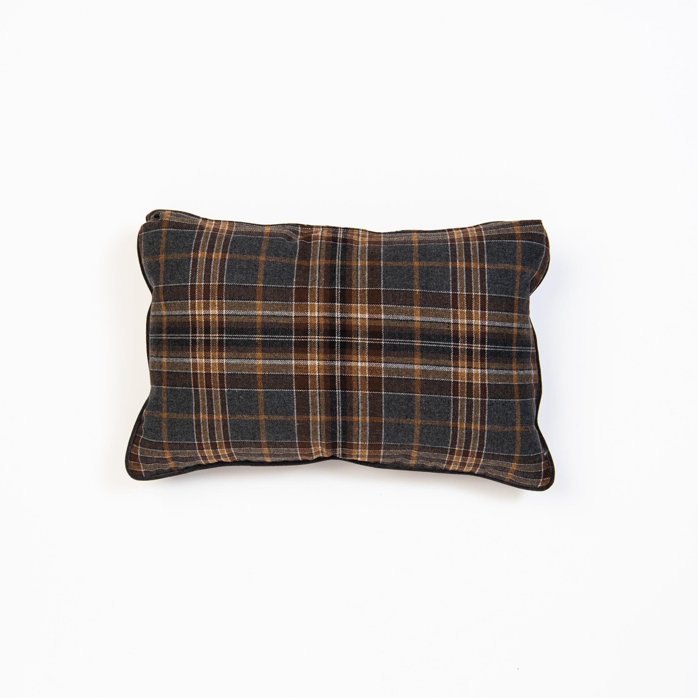 Plaid to Meet You Custom Lumbar Throw Pillow on a white background at Addison West