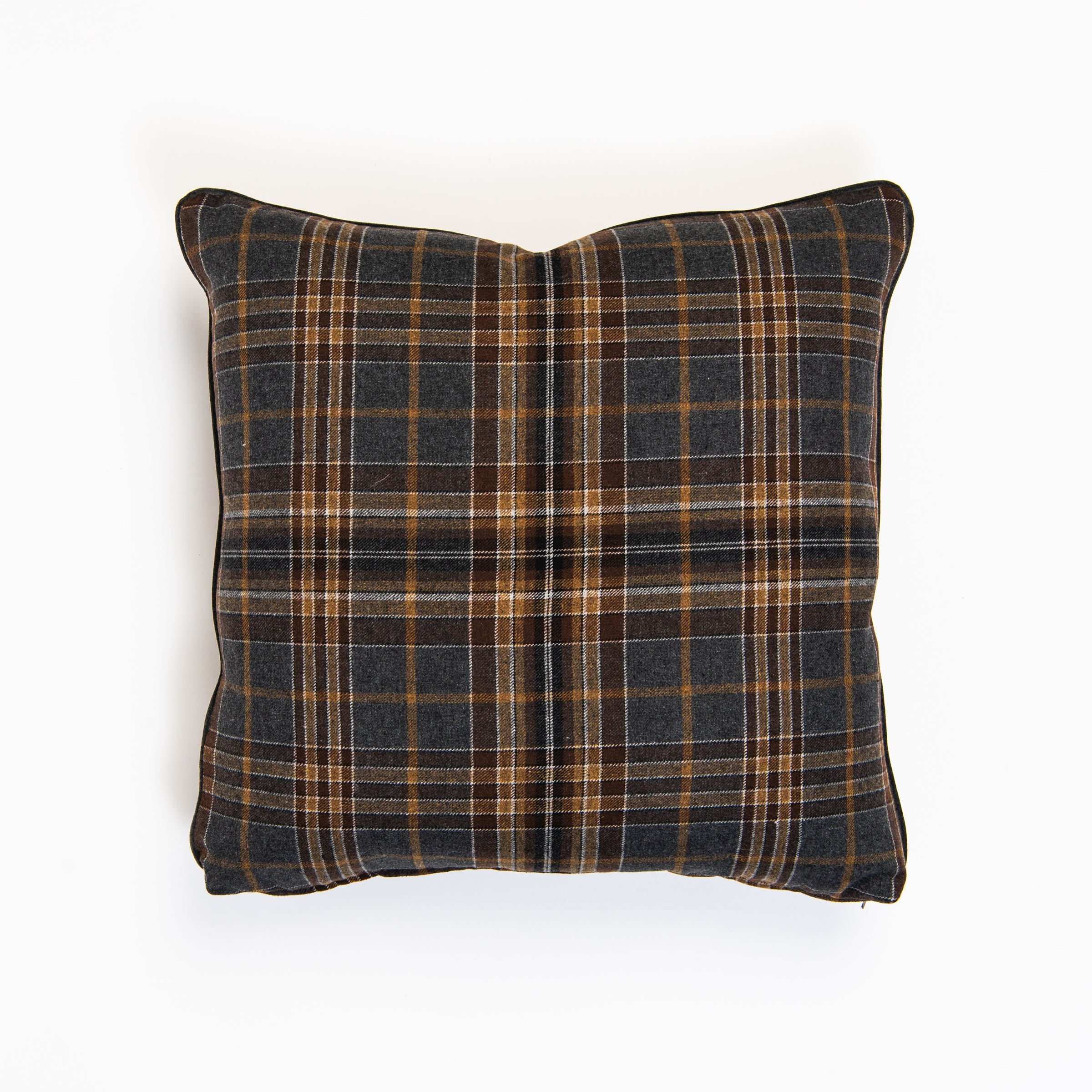 Plaid to Meet You Custom Throw Pillow on a white background at Addison West