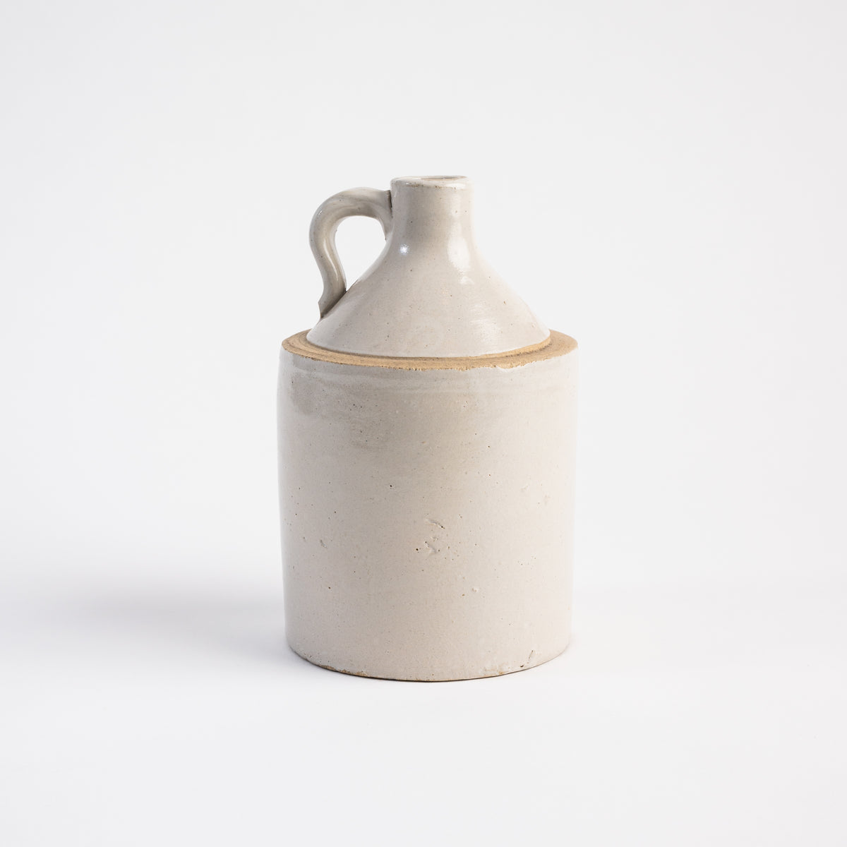 Vintage Small White Crock on a white background at Addison West