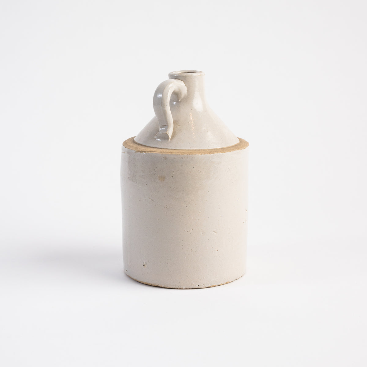Vintage Small White Crock on a white background at Addison West