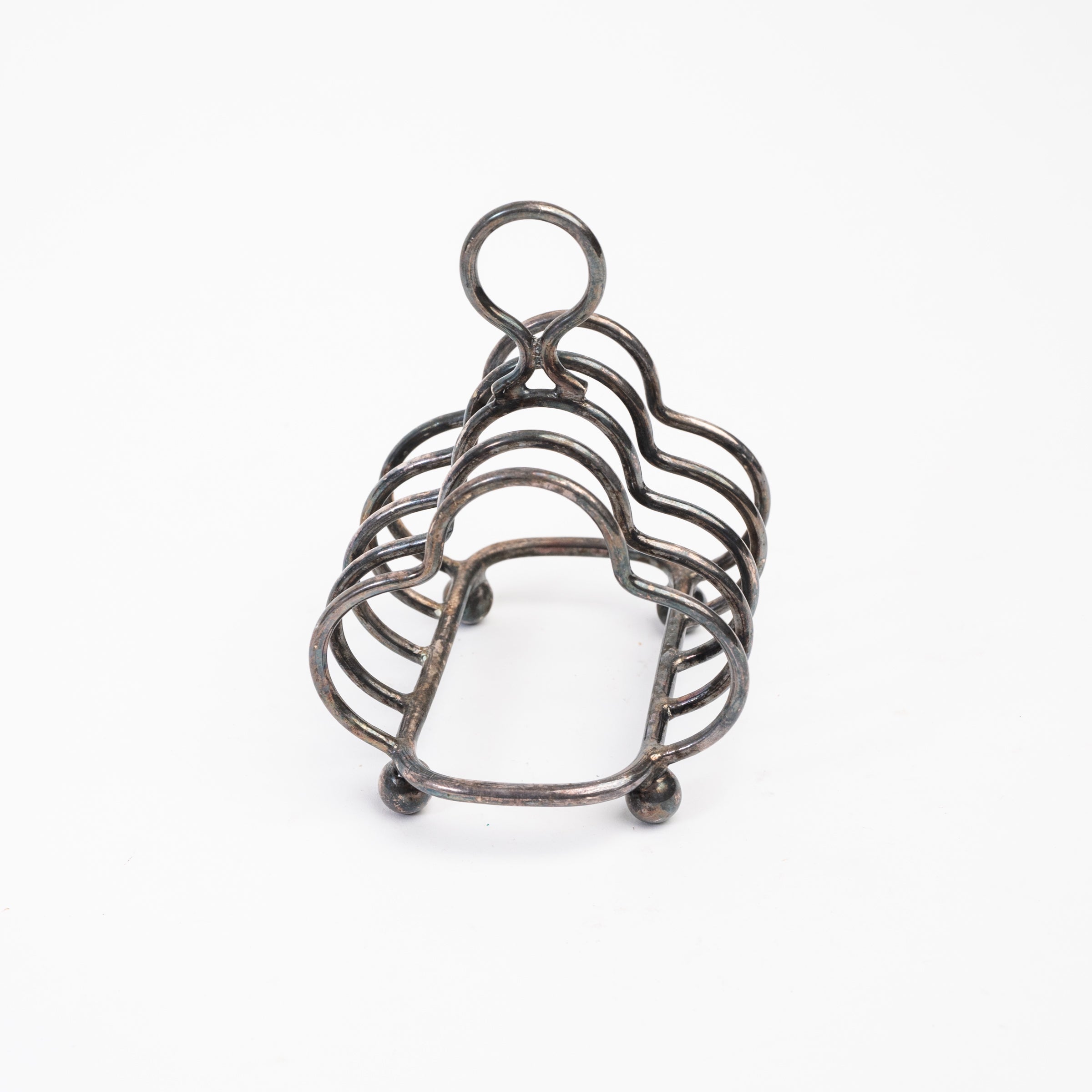 Vintage Silver Toast Rack on a white background at Addison West