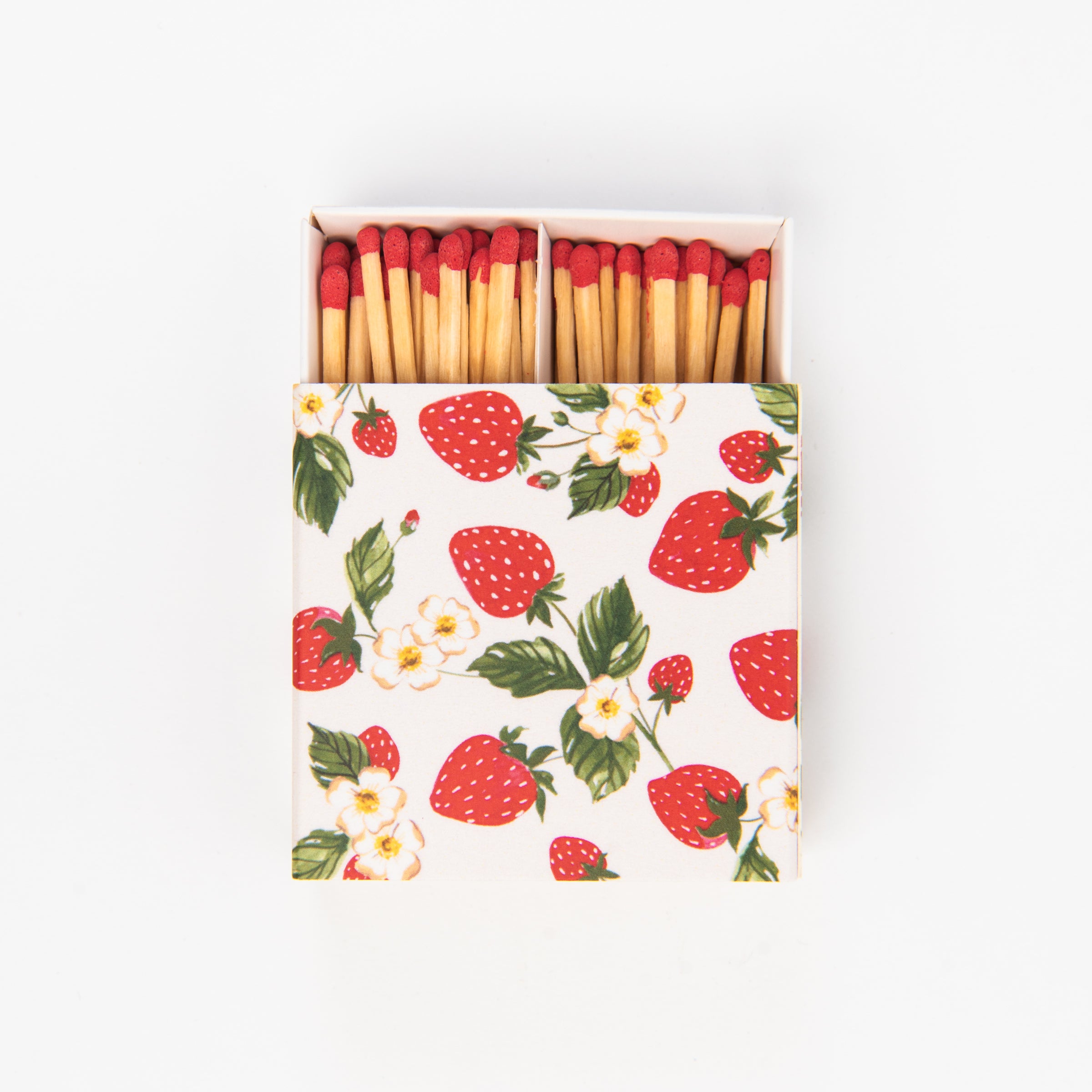 Strawberries Matches on a white background at Addison West
