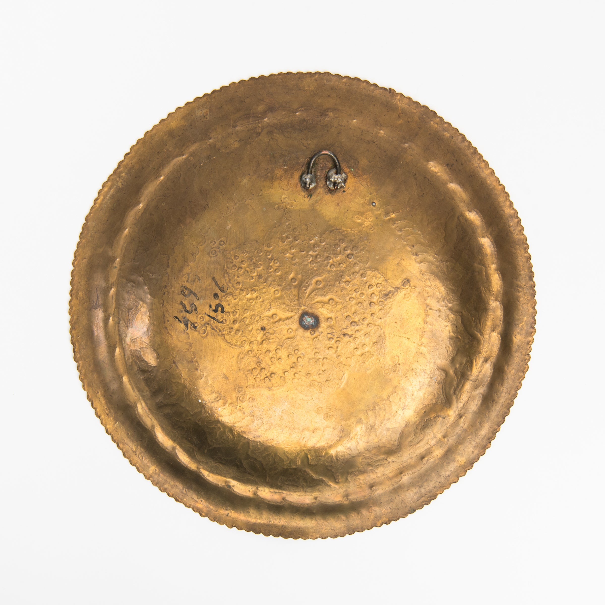 Vintage Brass Plate on a white background at Addison West