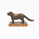 Vintage Bronze Dog Nutcracker on a white background at Addison West