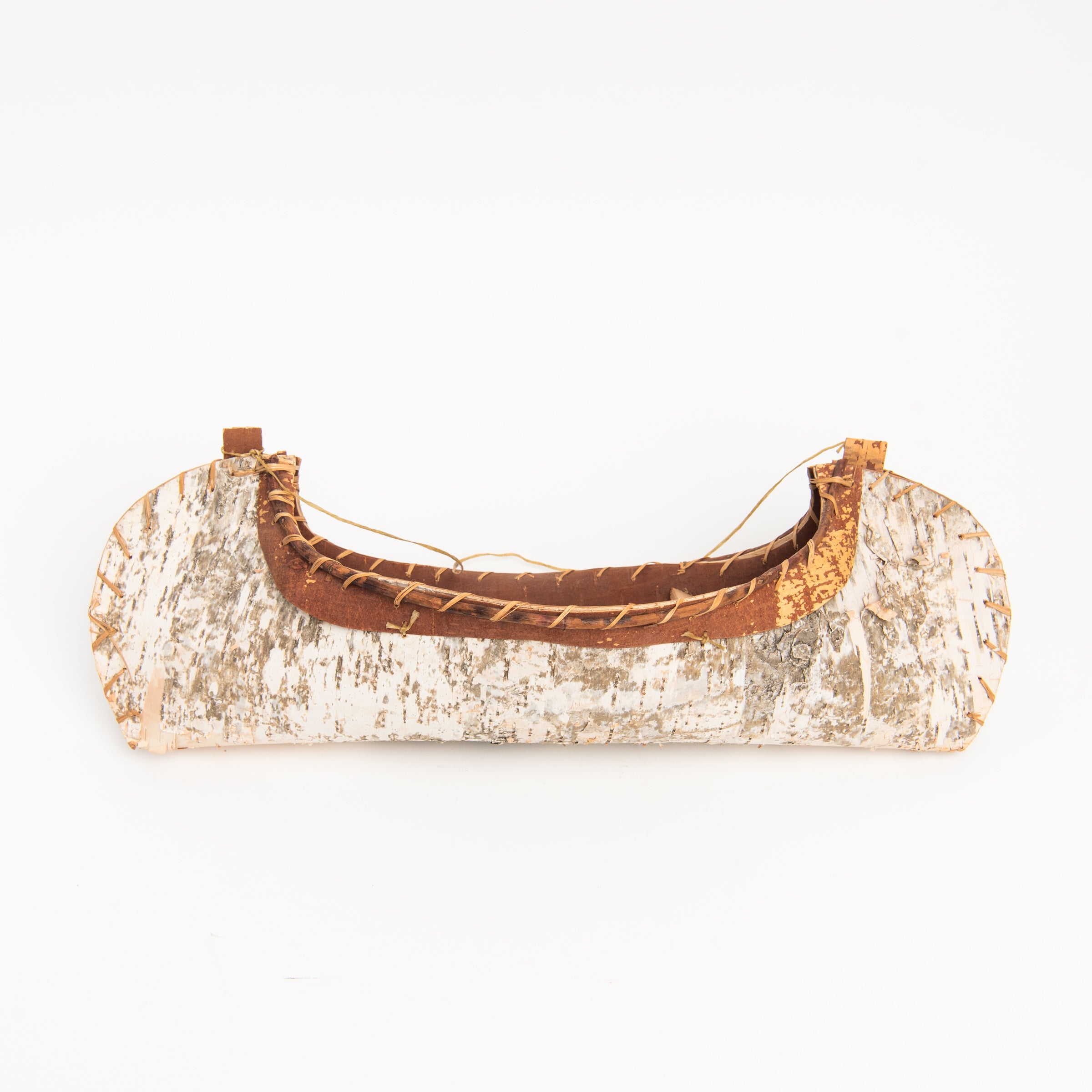Vintage Birchbark Canoe on a white background at Addison West