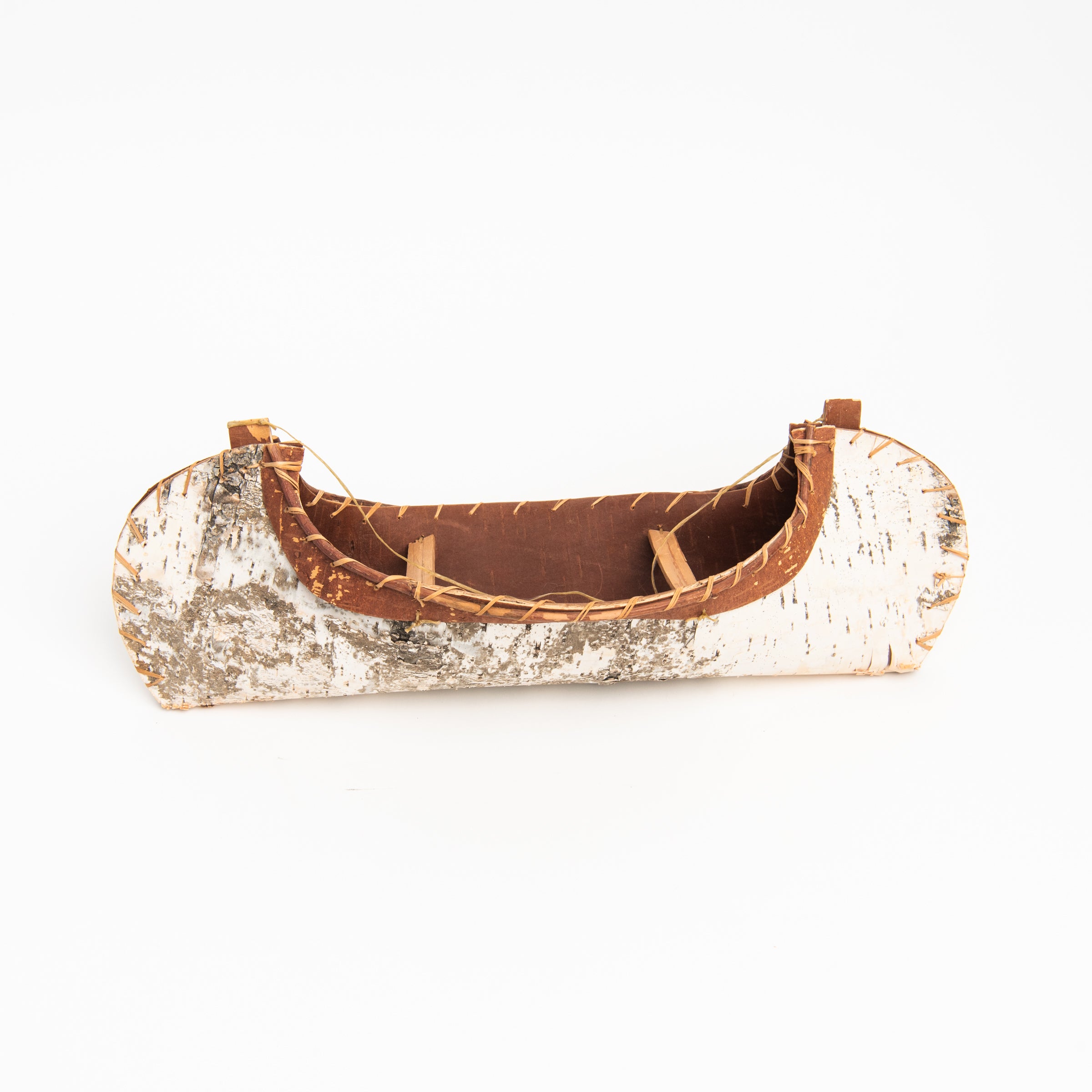 Vintage Birchbark Canoe on a white background at Addison West