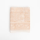 Clementine Block Print Tablecloth on a white background at Addison West