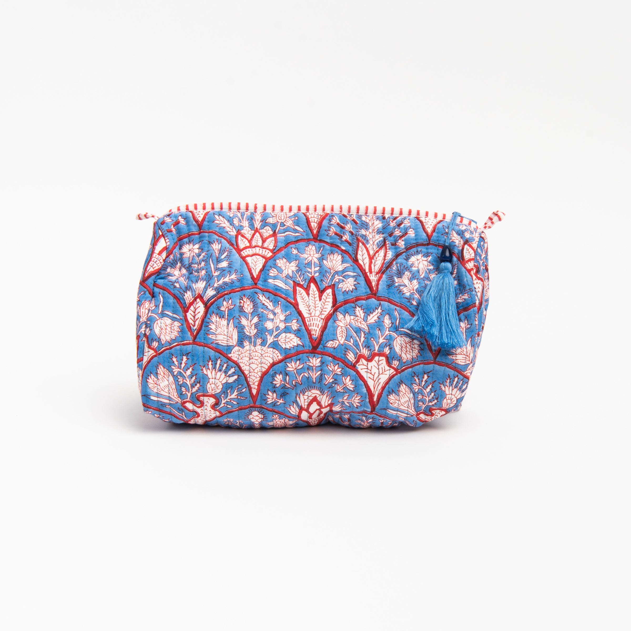 Cornflower Print Toiletry Bag on a white background at Addison West