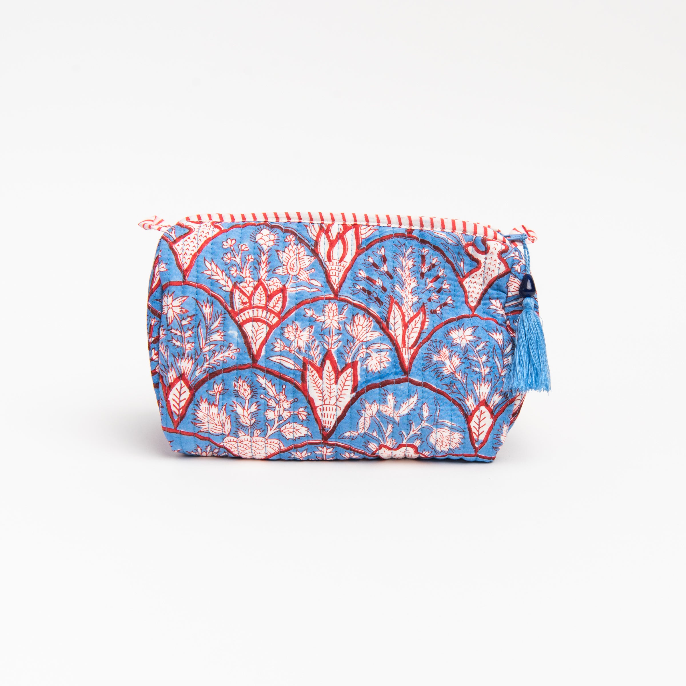 Cornflower Print Toiletry Bag on a white background at Addison West