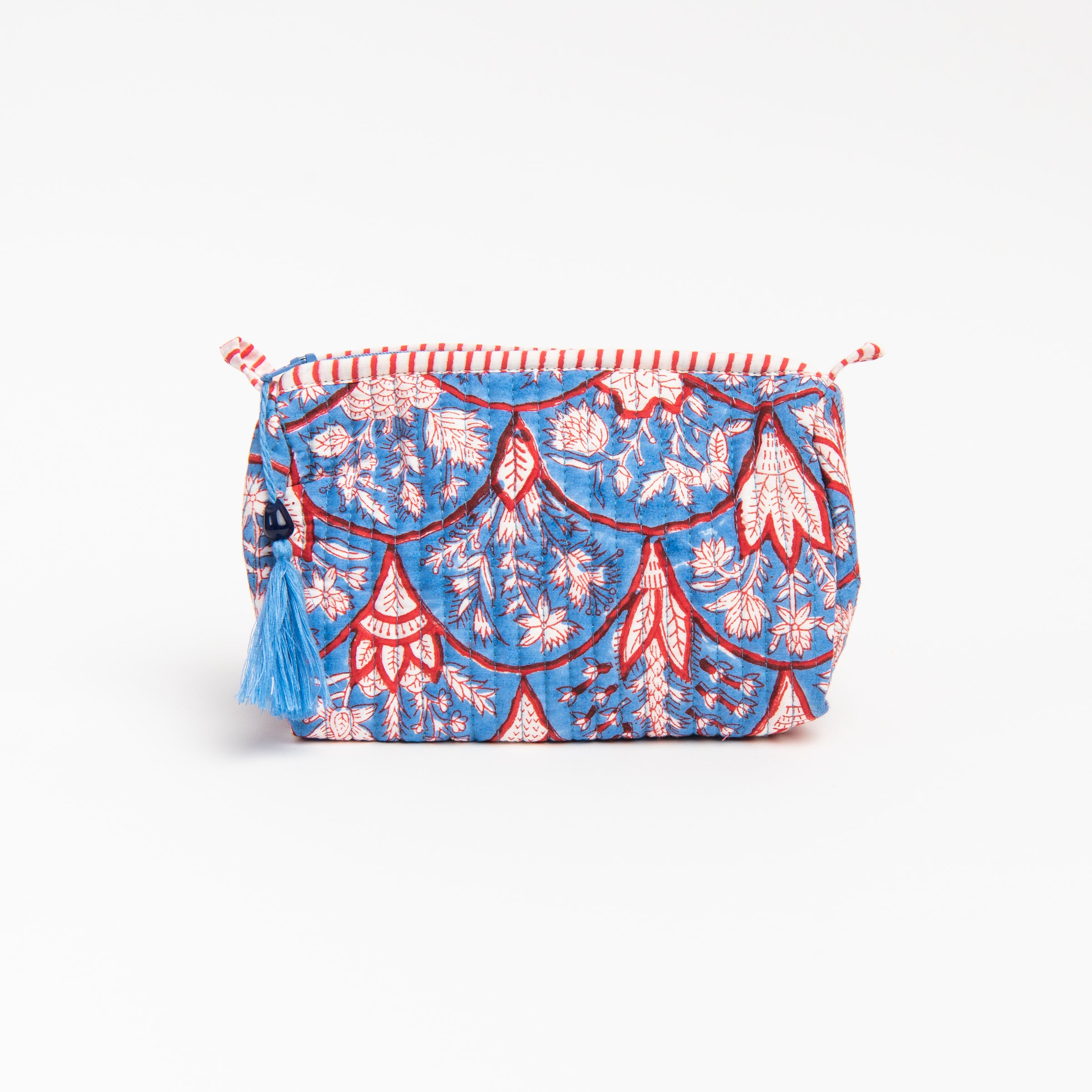 Cornflower Print Toiletry Bag on a white background at Addison West