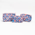 Cornflower Print Toiletry Bag on a white background at Addison West