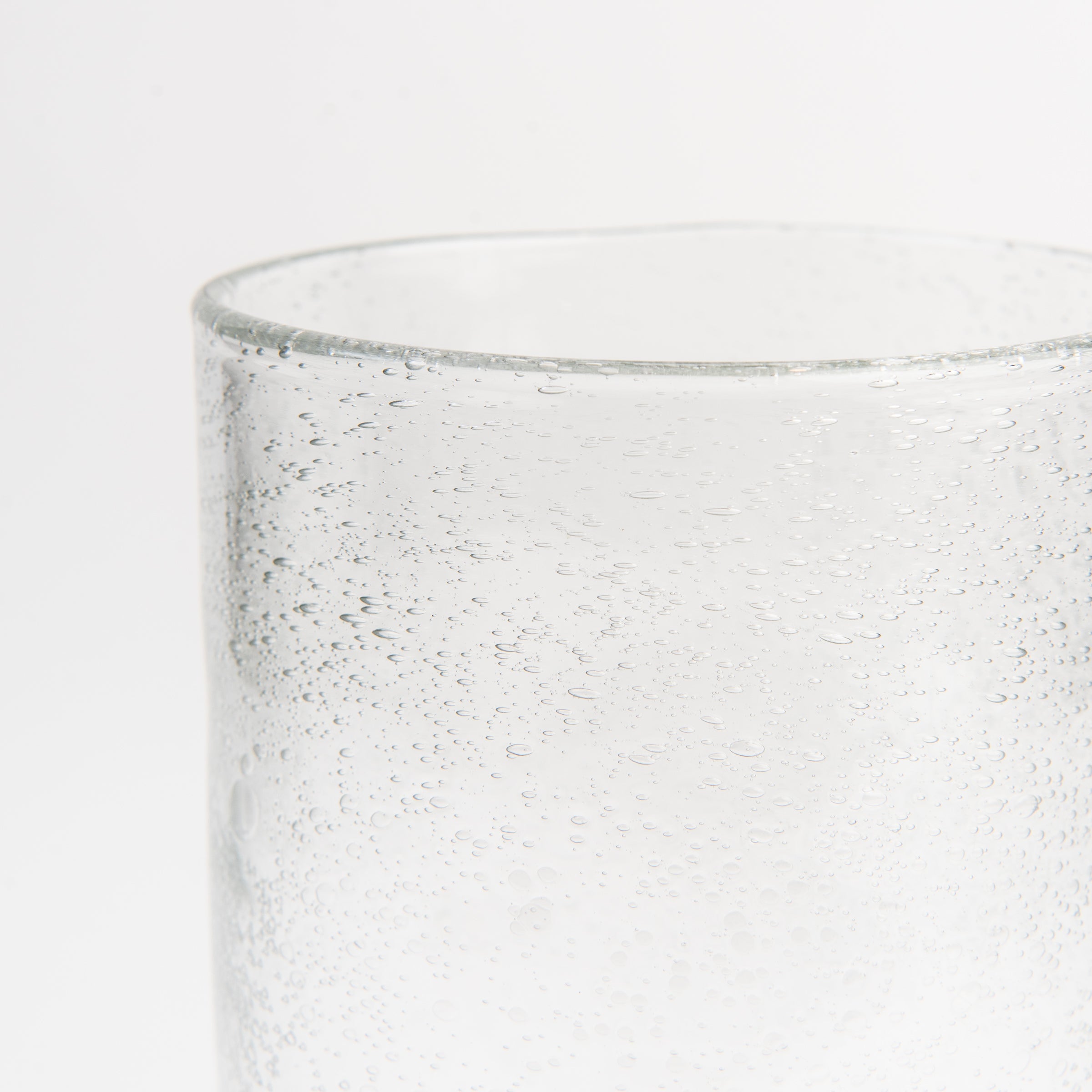 Close up of Bubble Glass Hurricane, Large on a white background at Addison West