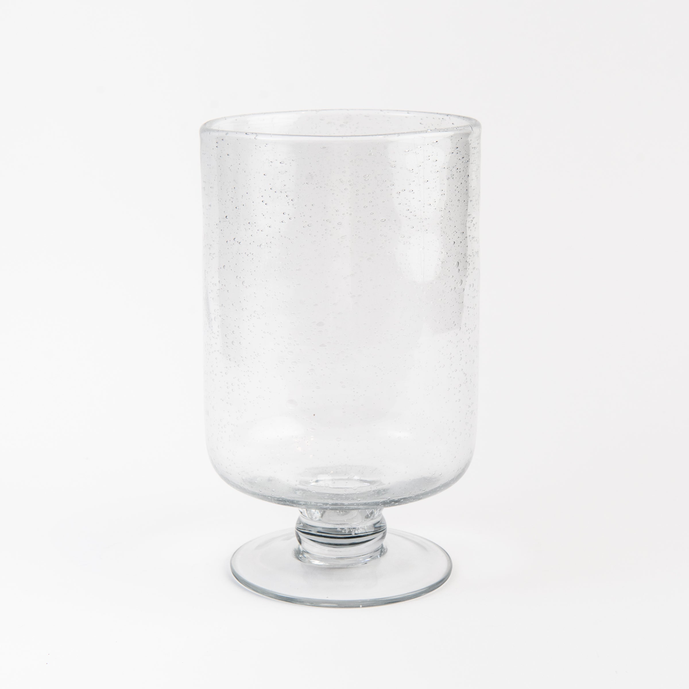 Bubble Glass Hurricane, Medium on a white background at Addison West