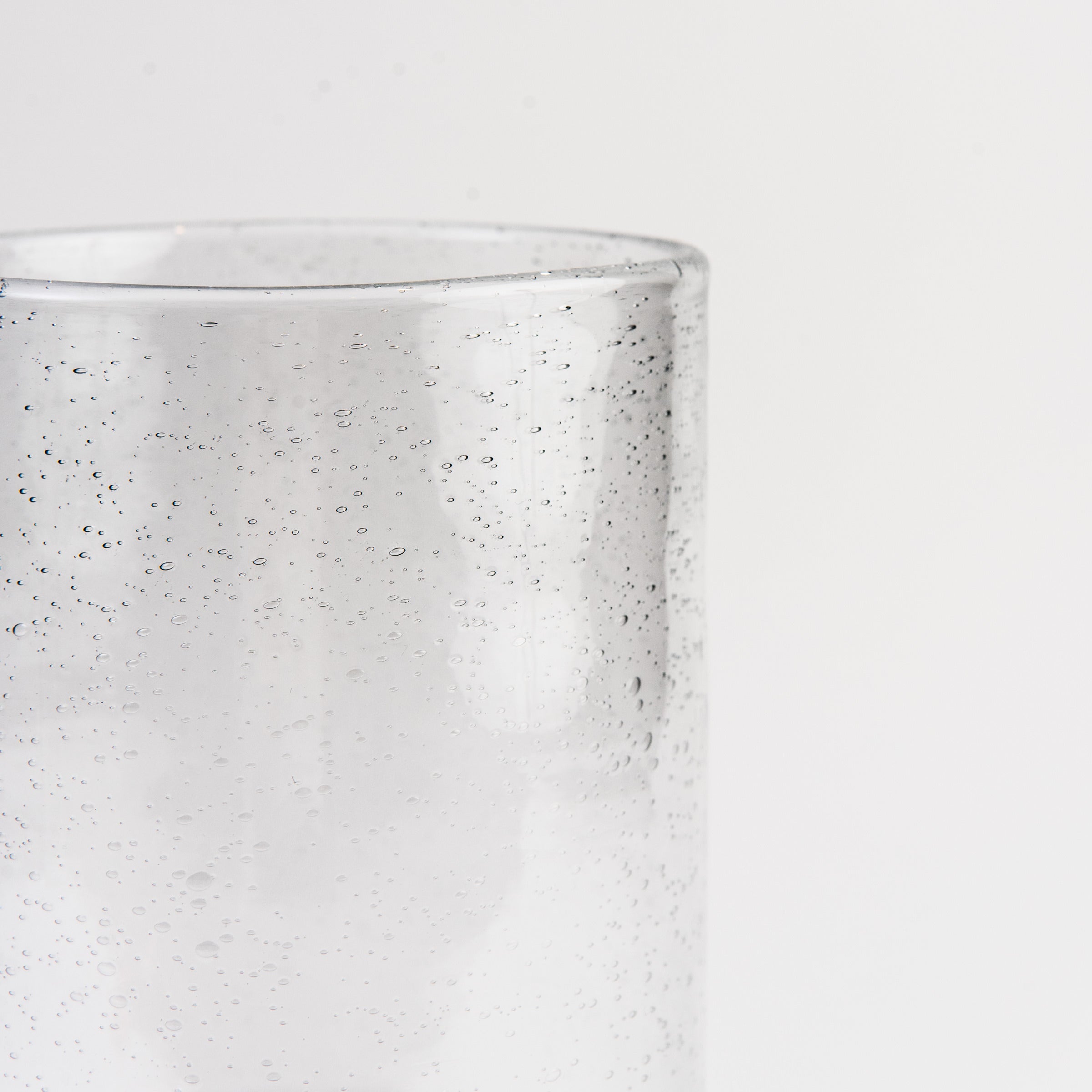 Close up of Bubble Glass Hurricane, Medium on a white background at Addison West