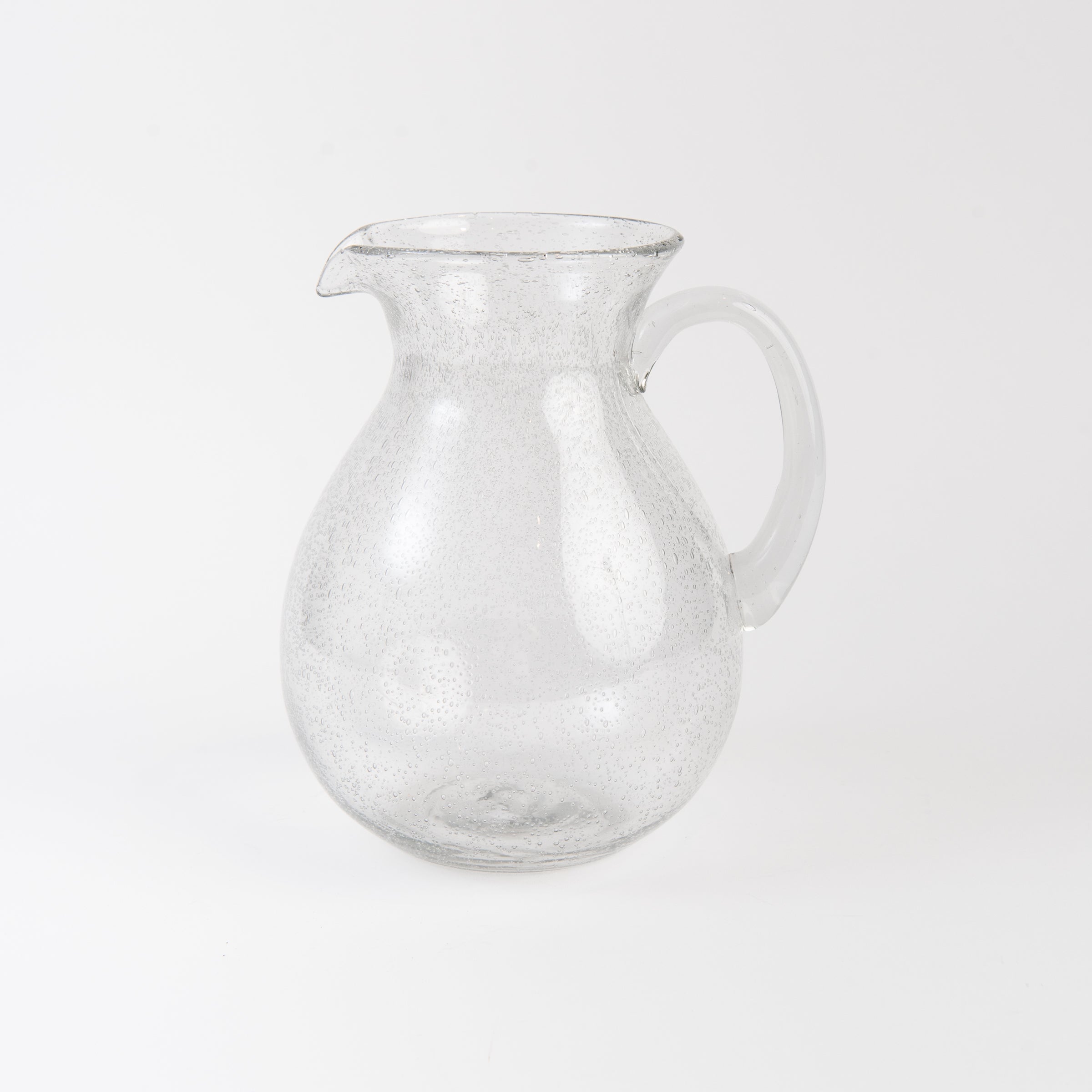 Bubble Glass Pitcher on a white background at Addison West