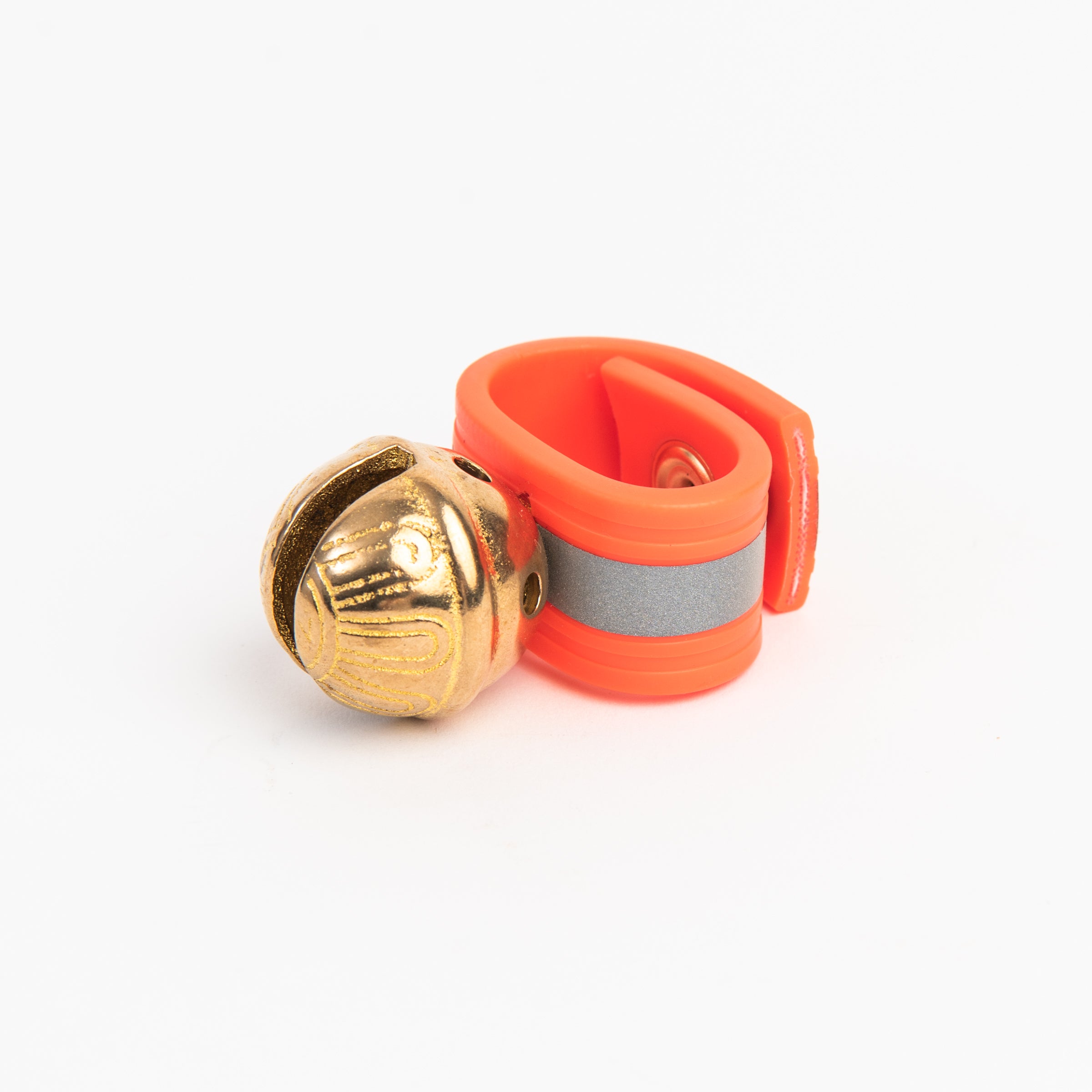 Dog Collar Bells in Orange on a white background at Addison West