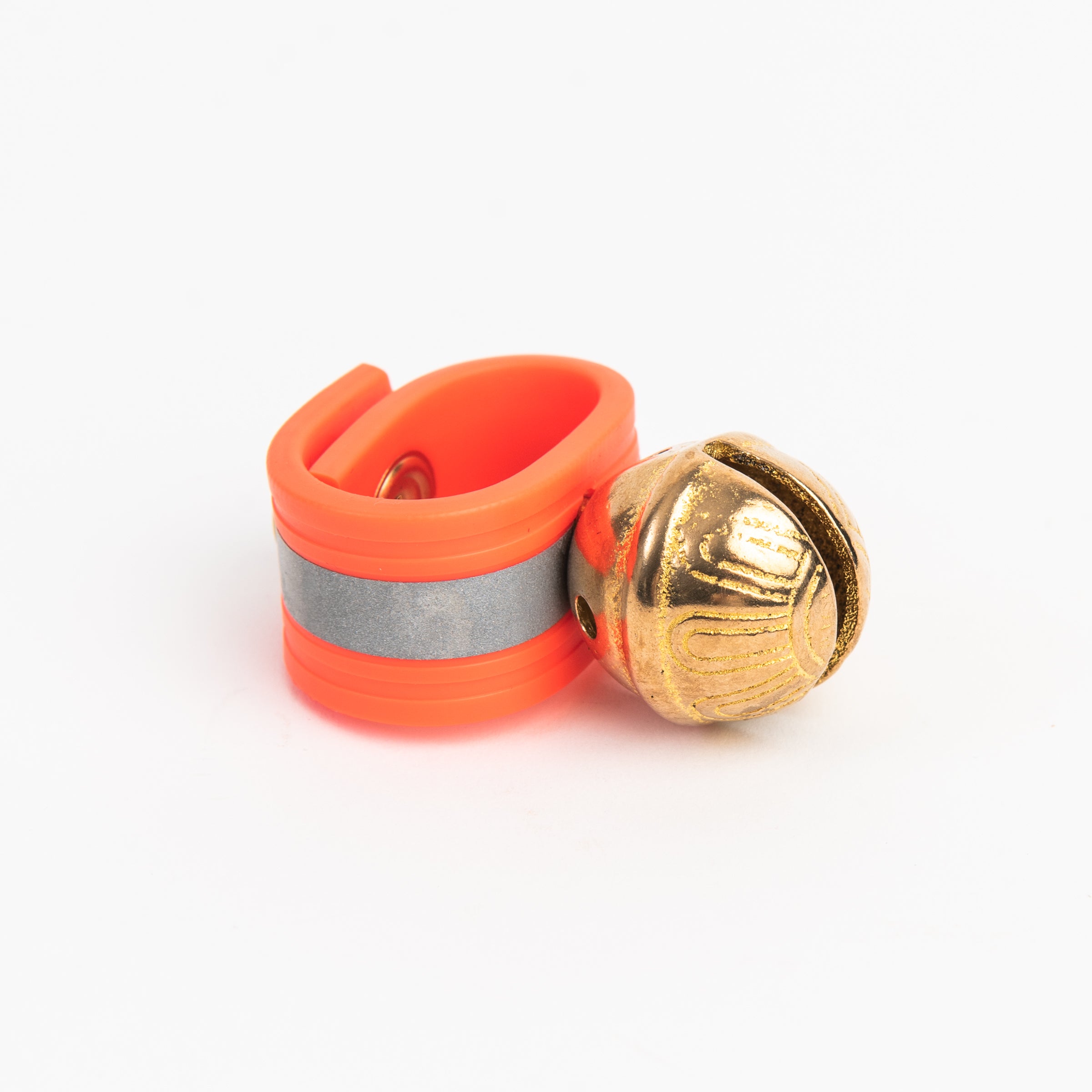 Dog Collar Bells in Orange on a white background at Addison West