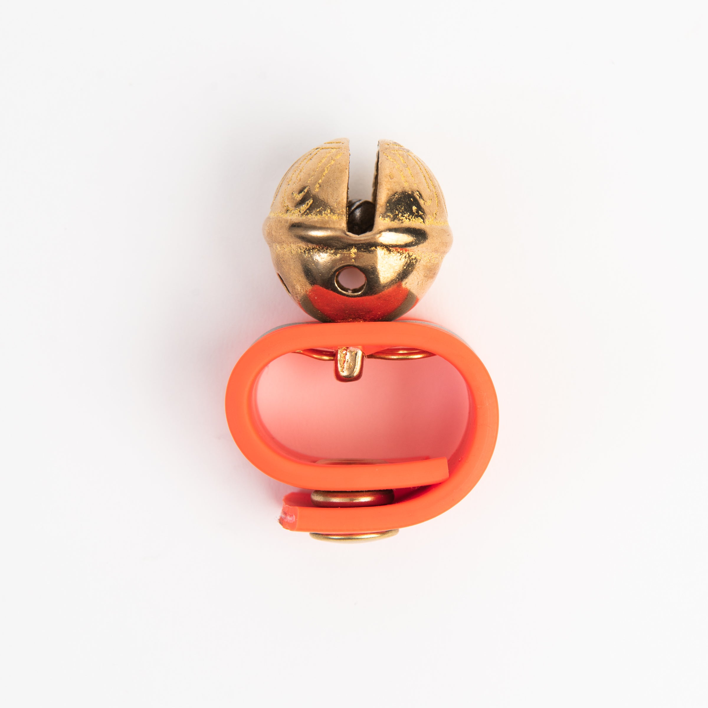 Dog Collar Bells in Orange on a white background at Addison West