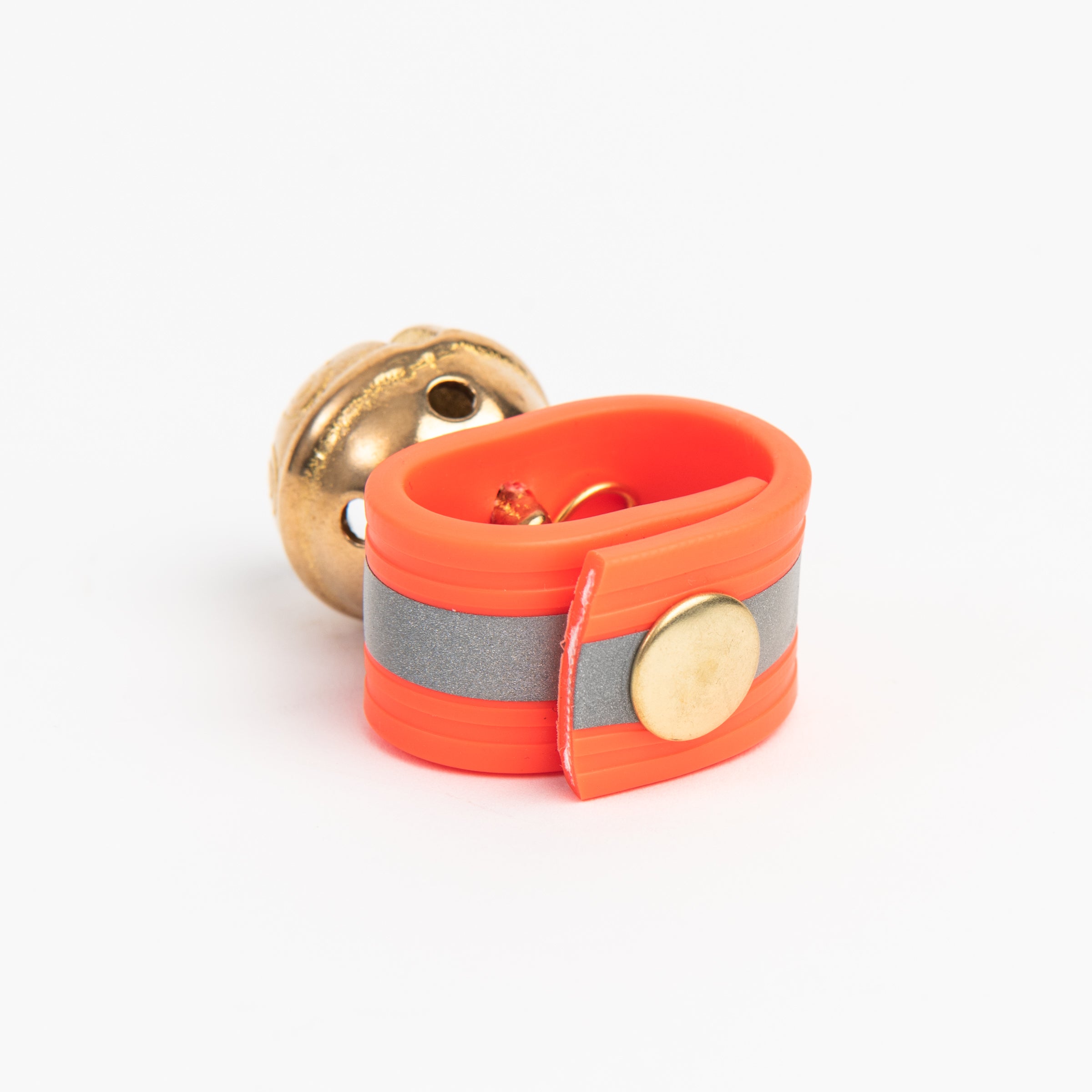 Dog Collar Bells in Orange on a white background at Addison West