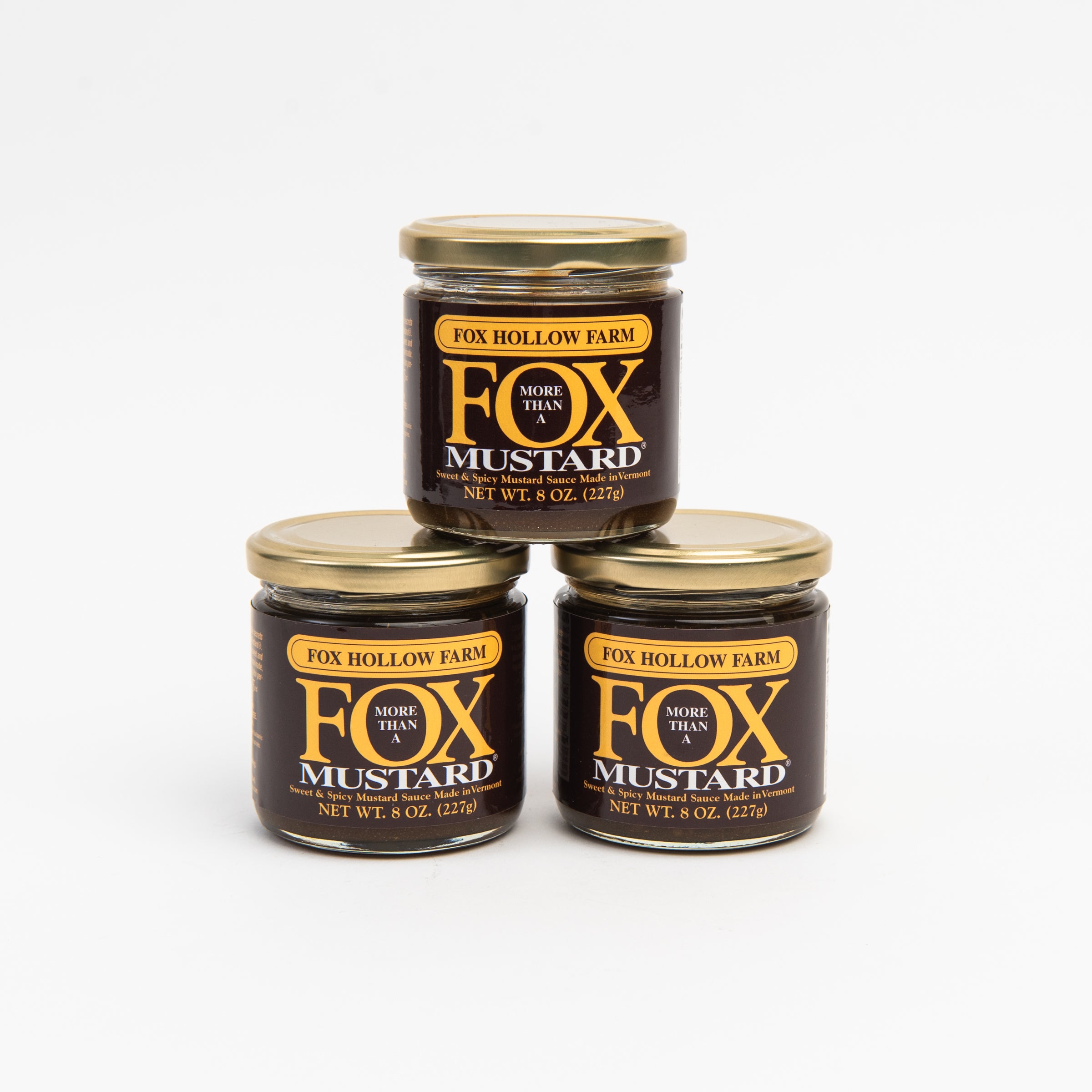 Fox's Mustard on a white background at Addison West