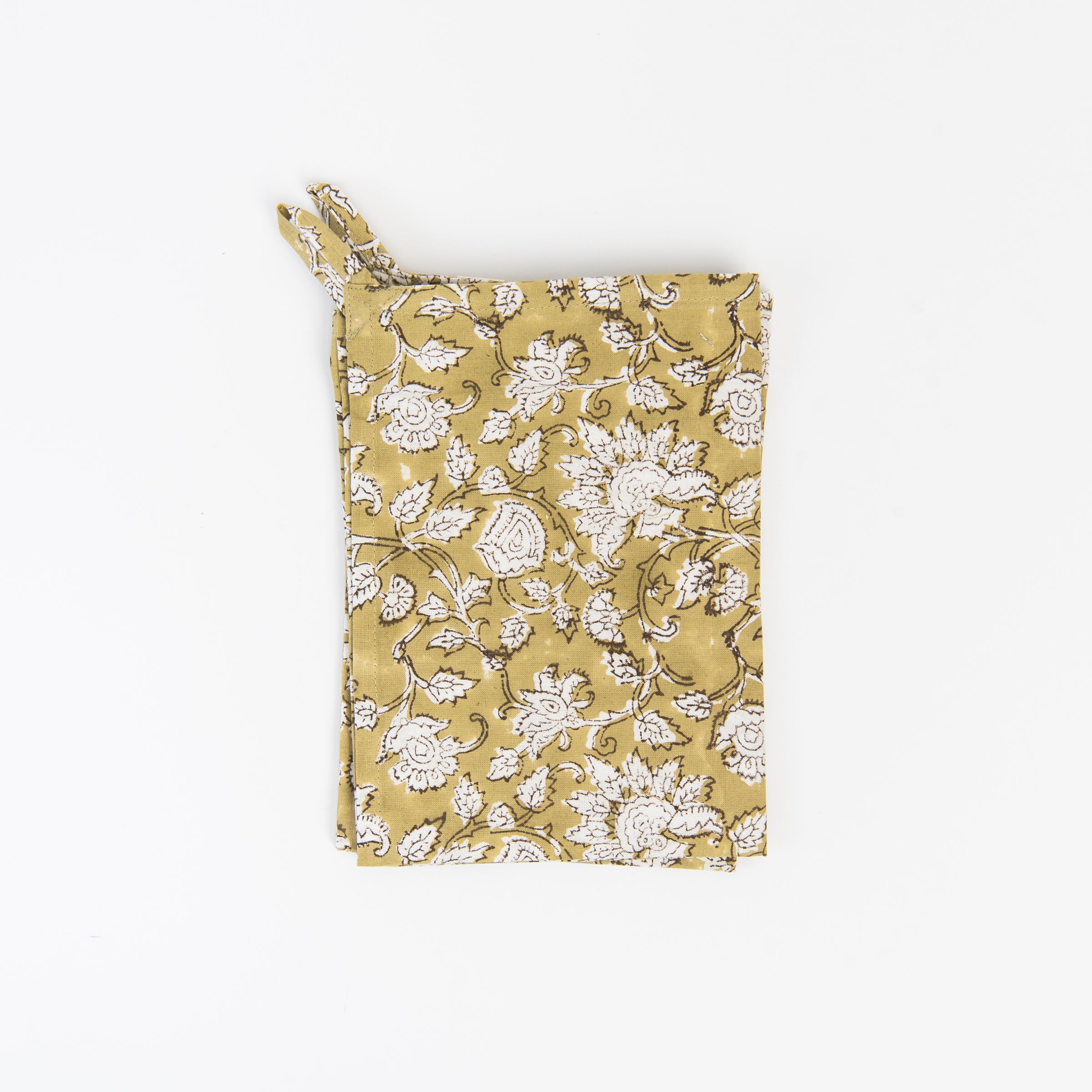 Emmy Block Print Tea Towels, Set of 2 on a white background at Addison West