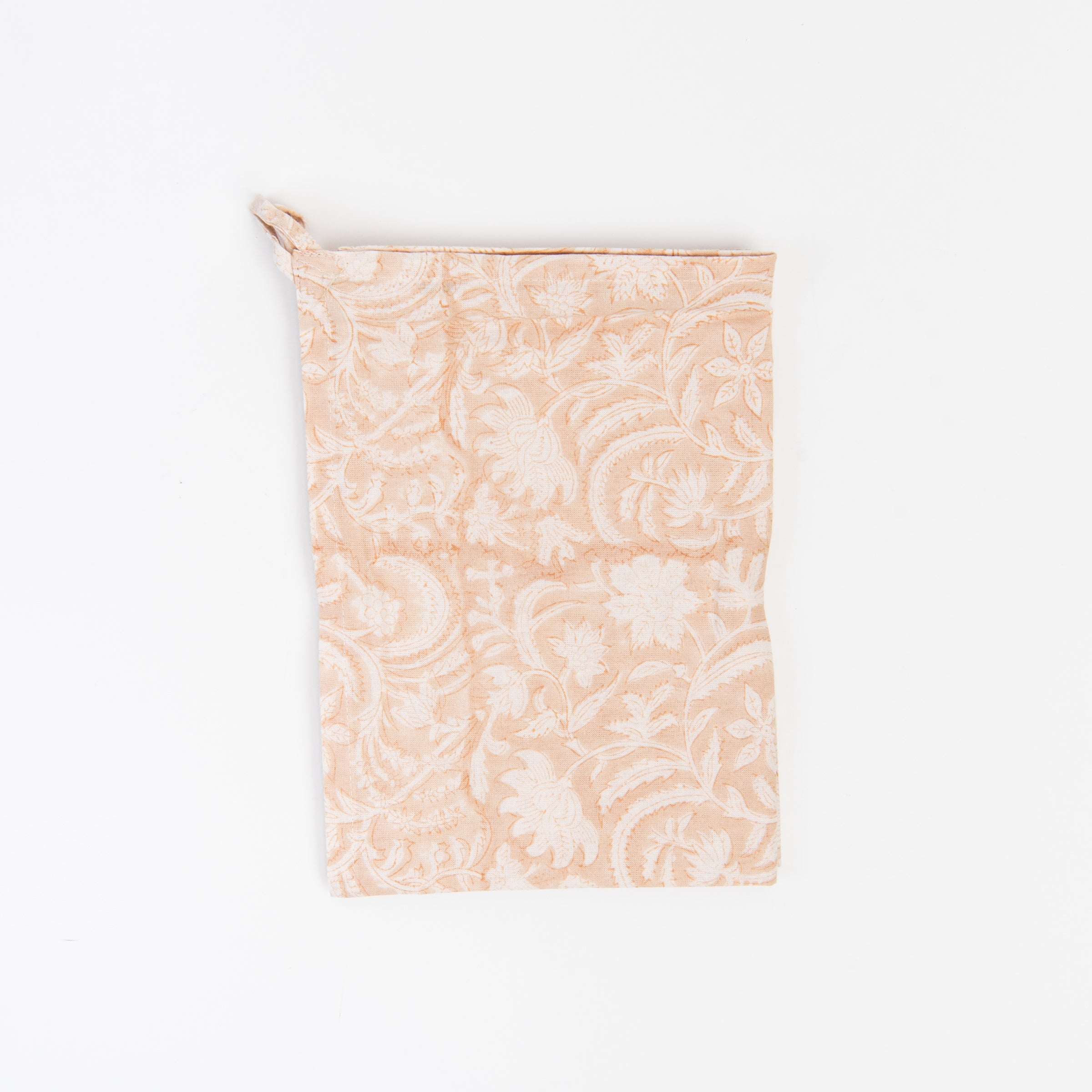 Clementine Block Print Tea Towels, Set of 2 on a white background at Addison West