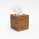 Rattan Tissue Box Cover on a white background at Addison West