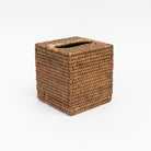 Rattan Tissue Box Cover on a white background at Addison West
