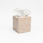 Rattan Tissue Box Cover on a white background at Addison West