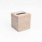 Rattan Tissue Box Cover on a white background at Addison West