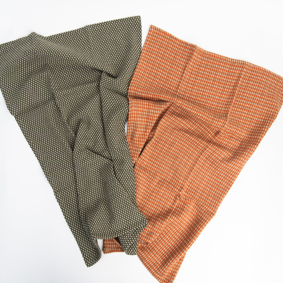 Woven Cotton Dobby Tea Towels, Set of 2 on a white background at Addison West