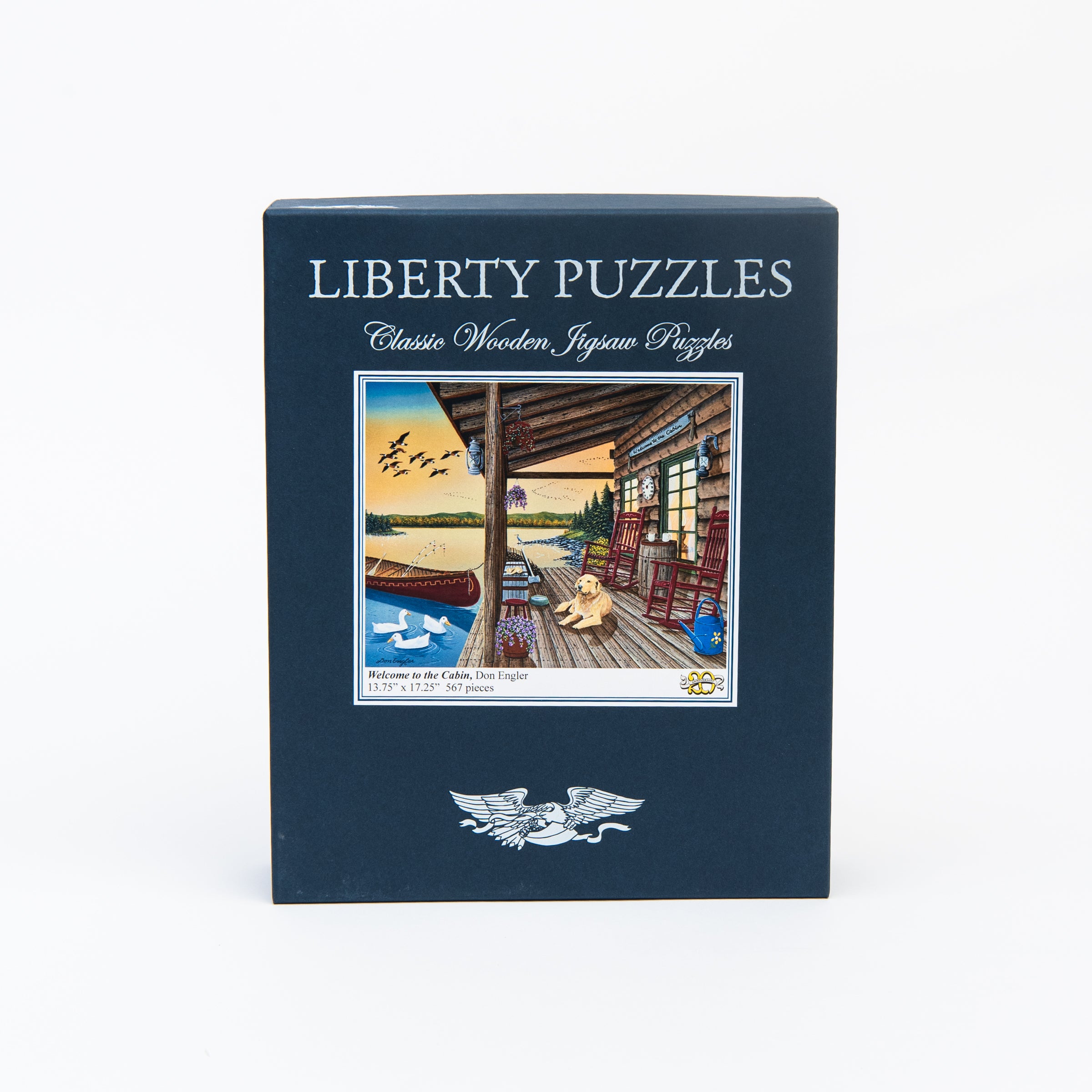 Liberty Puzzle Welcome to the Cabin on a white background at Addison West