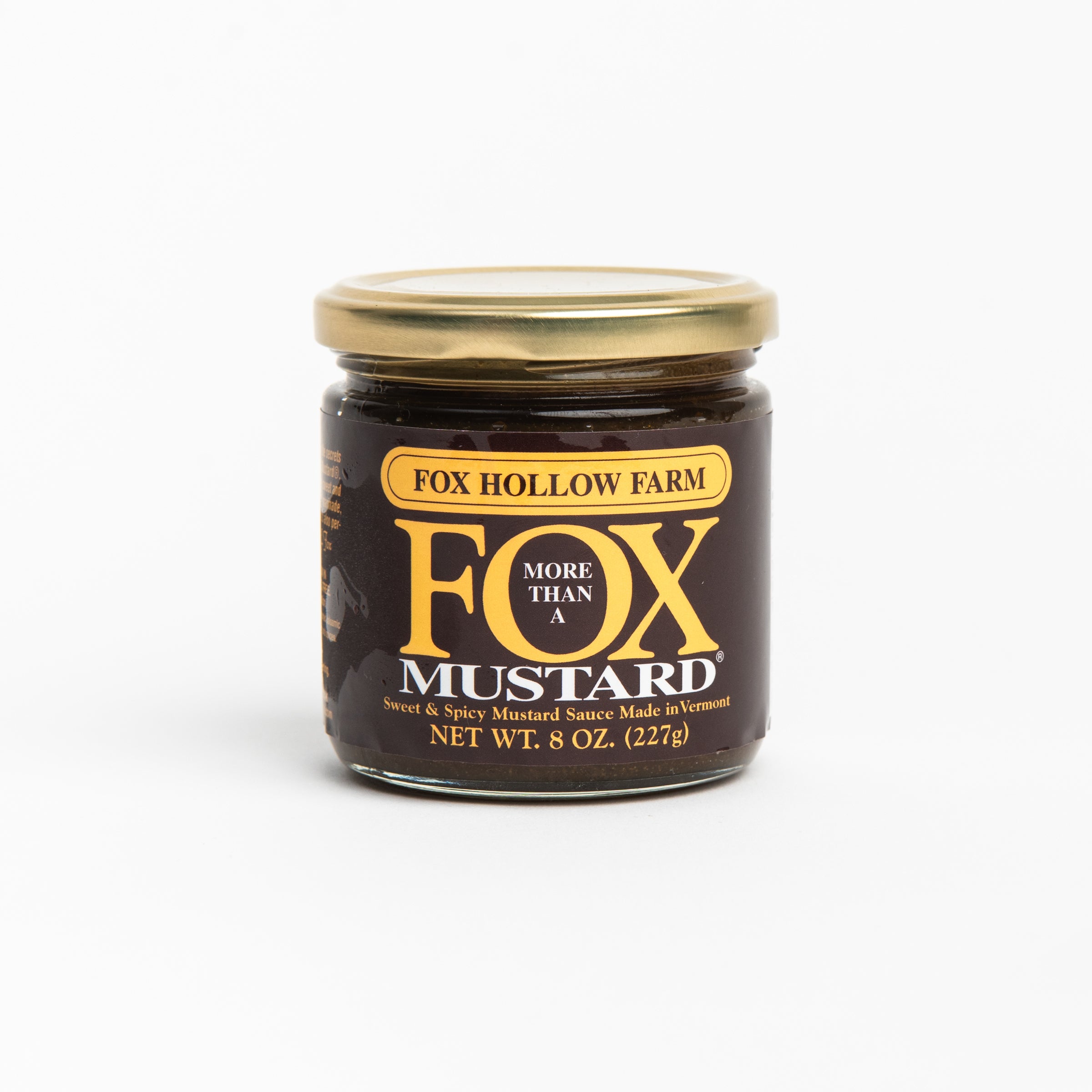 Fox's Mustard on a white background at Addison West