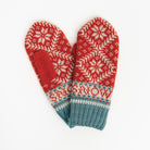 Novelty Nordic Mitten in Tomato on a white background at Addison West