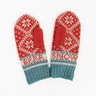 Novelty Nordic Mitten in Tomato on a white background at Addison West