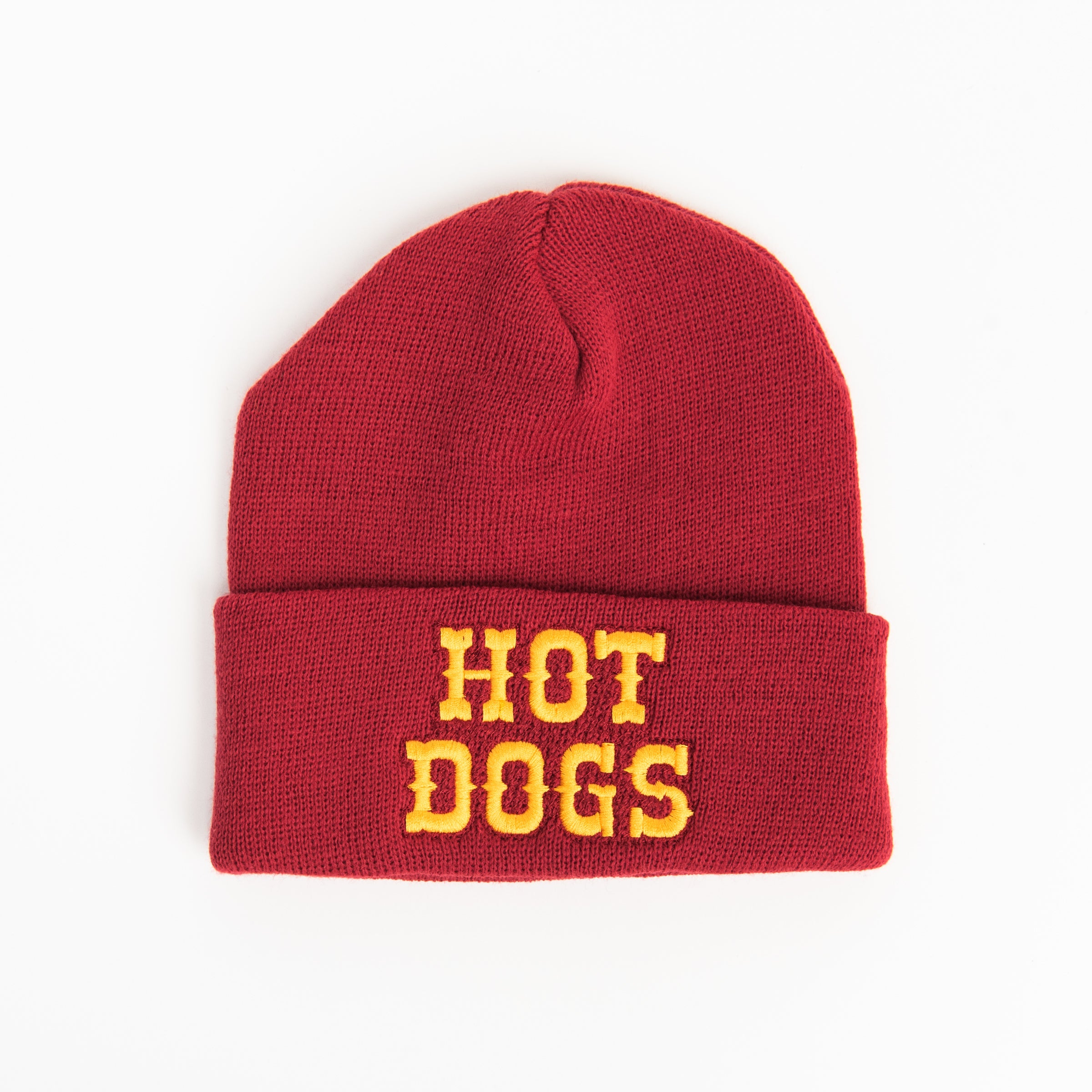 Hot Dogs Beanie on a white background at Addison West