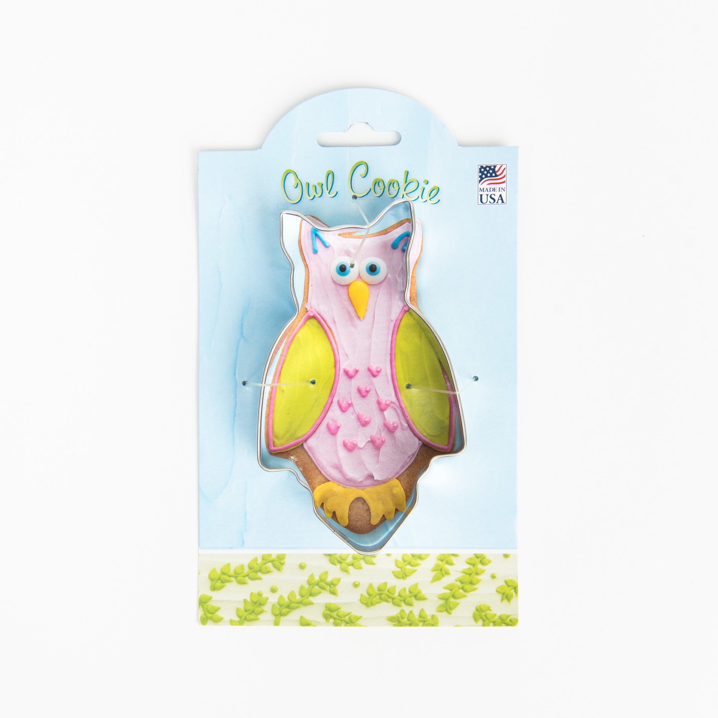 Owl Cookie Cutter with Recipe Card on a white background at Addison West