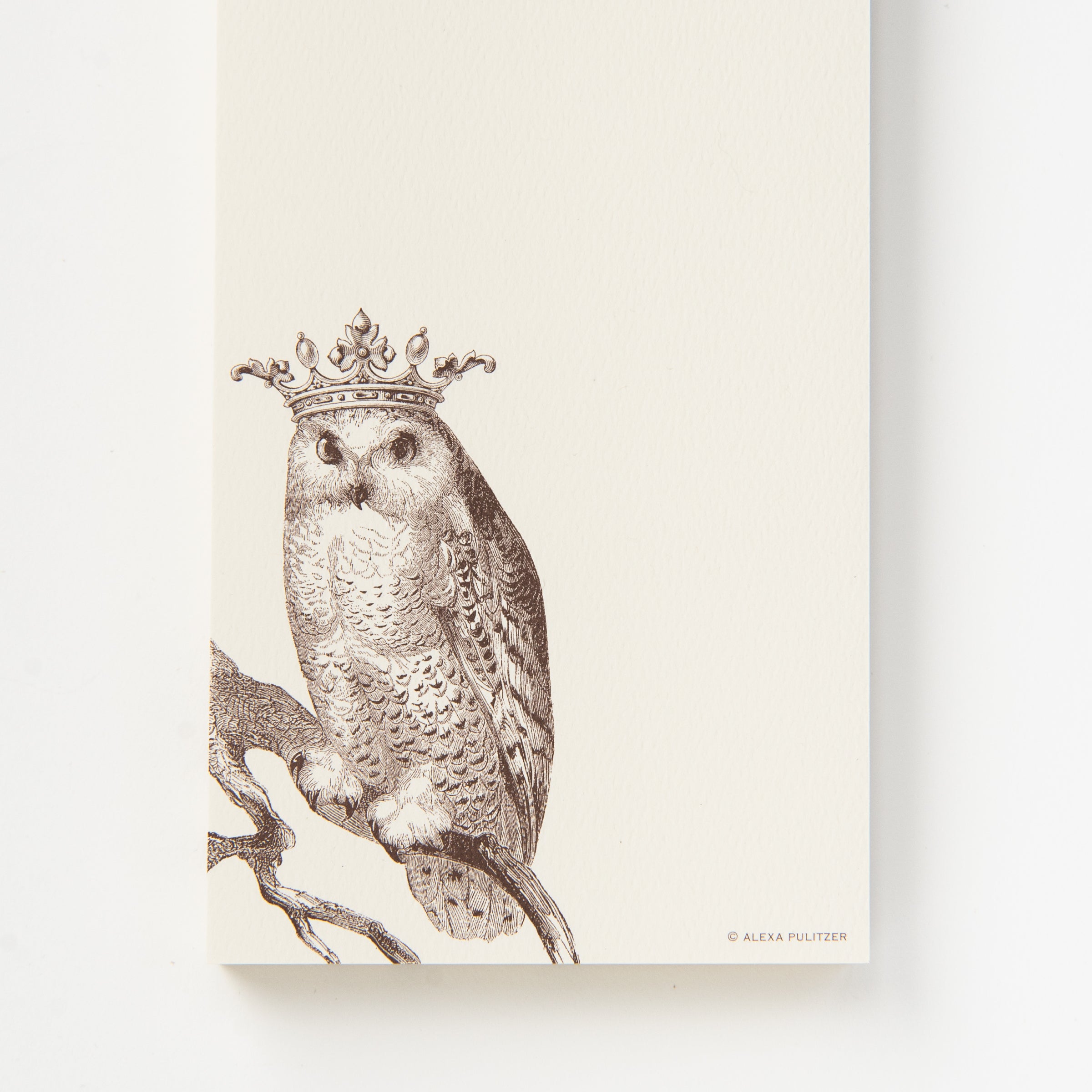 Alexa Pulitzer Royal Snowy Owl Long Pad on a white background at Addison West