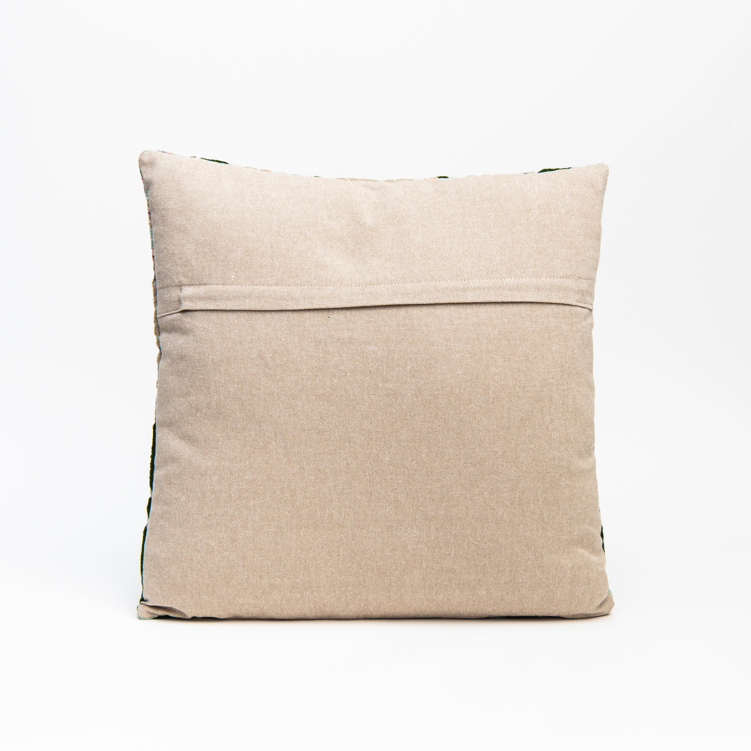 Back of Voile 18" Printed Throw Pillow on a white background at Addison West