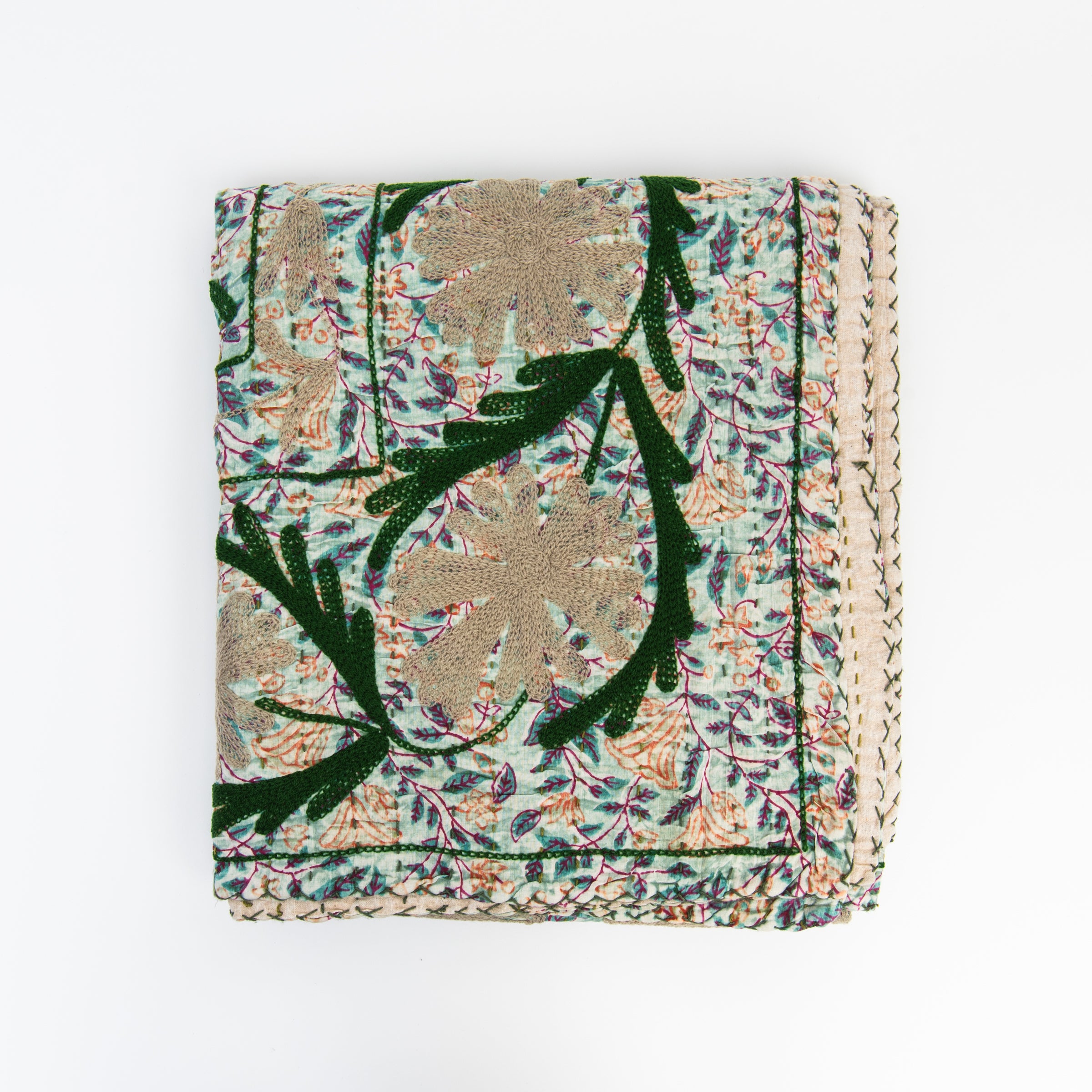 Voile Printed Throw Blanket on a white background at Addison West