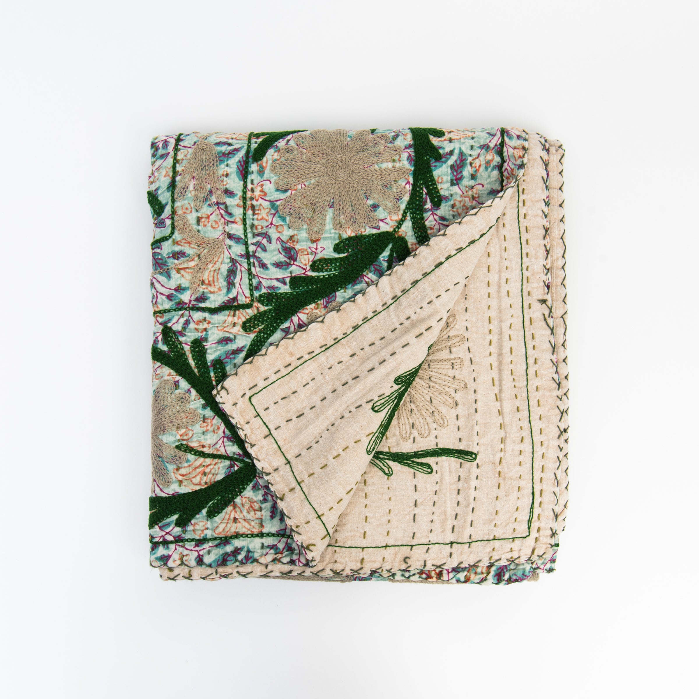 Voile Printed Throw Blanket on a white background at Addison West